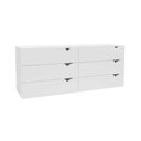 Ver imagem 1 de Cômoda Casal Porto C/ 6 Gavetas Branco - Politorno