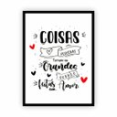 Ver imagem 1 de Quadro com Moldura Frase Coisas Pequenas Amor 30x40cm