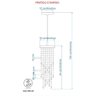 Lustre Pendente Plafon Cristal Crilick Ls7201 Cromado - 2