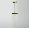 Lustre Pendente Plafon Cristal Crilick Ls7201 Dourado - 5
