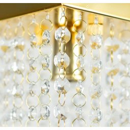 Lustre Pendente Plafon Cristal Crilick Ls7201 Dourado - 6