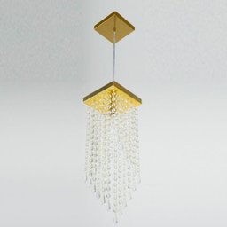 Lustre Pendente Plafon Cristal Crilick Ls7201 Dourado - 4