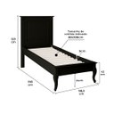 Ver imagem 5 de Cama Solteiro Madeira Pés Luiz Xv 60836 Hannover Linz Móveis - Preto