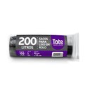 Ver imagem 2 de Saco de Lixo Plástico Preto 200 Litros Rolo com 5 unidades - Tote, Tamanho: 200 Litros