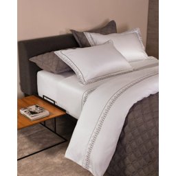 Jogo de Cama Casal Egípcio 300fios Preto Fence BTB - 3