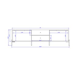 Rack para Tv até 75 Polegadas 2 Portas 2 Gavetas Jasper Off White 185cm - 7