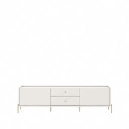 Rack para Tv até 75 Polegadas 2 Portas 2 Gavetas Jasper Off White 185cm - 3
