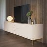 Rack para Tv até 75 Polegadas 2 Portas 2 Gavetas Jasper Off White 185cm - 1