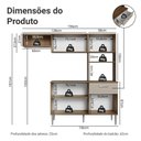 Ver imagem 4 de Armário de Cozinha Compacta 196cm Rustic/crema Aura Madesa