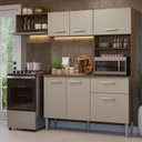 Ver imagem 1 de Armário de Cozinha Compacta 196cm Rustic/crema Aura Madesa