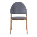 Ver imagem 2 de Cadeira em Metal Estofada em Linho Suellen Sala Jantar Cinza