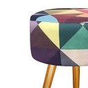 Ver imagem 2 de Puff Banqueta Magnus Redondo Triangulo Pés Castanho 50 Cm de Altura