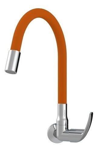 Torneira Parede Cozinha Color Flex Monoc 1167 - Preto - Laranja - 1