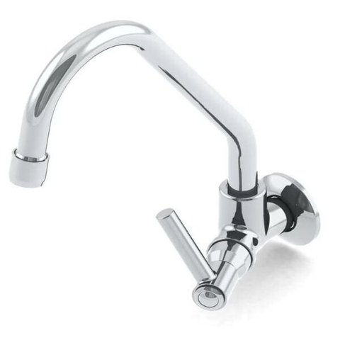 Torneira Cozinha 1/4 V Móvel Parede Metal Cromada 1167 C70