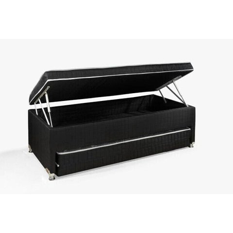 Box Conjugado Articulado com Baú + Cama Auxiliar Solteiro + Cama Auxiliar Casal + Massageador 4x1cor