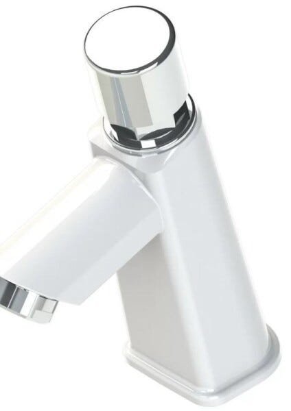 Torneira Automática Para Banheiro Abs Branca/ Cromado 1197 - 1
