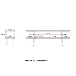 Rack Provincia Axel 180cm Off White/Natural - 4