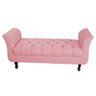 Divã Recamier Barcelona - 1,40 Suede - Rosa - 1