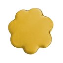 Ver imagem 4 de Puff Flor Decorativo Redondo Banqueta Pés Palito Veludo Cor:mostarda