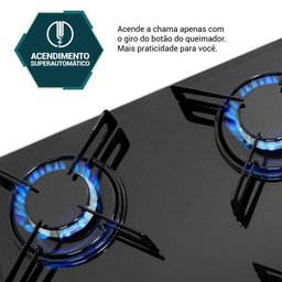 Cooktop Philco 4 Bocas Cook Chef 4 À Gás Preto - Bivolt - 7