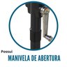 Ombrelone Guarda Sol Sombreiro Articulação Central Fator UV Manivela Retrátil 2,7m Branco Importway - 5