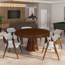 Ver mais imagens de Conjunto Mesa de Jogos Carteado Bellagio Tampo Reversível Verde e 6 Cadeiras Madeira Poker Base Cone