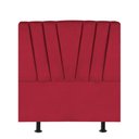 Ver imagem 2 de Cabeceira Estofada Bélgica 100CM Solteiro Courino Vermelho - D A DECOR