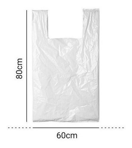Sacola Plástica Branca Polietileno Reciclado 60x80 Pct 5kg