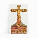 Ver imagem 1 de Quadro Desenho Jesus Cristo Crucificado Canvas 140x90cm
