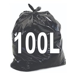 Kit 6 Pacote Saco De Lixo 100 Litros Resistente 100 Unidades:Preto - 1