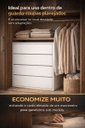 Ver imagem 2 de Gaveteiro Cômoda Multiuso 4 Gavetas MDF Organizador Quarto Branco
