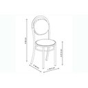 Ver imagem 5 de Cadeira de Cozinha 190 Kit 2 Un Prata - Assento Courano Branco - Carraro