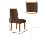 Ver imagem 3 de Mesa de Jantar Eloise 90cm Tampo Mdf Laminado com 4 Cadeiras Lisboa Moderna Mobilia