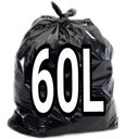 Ver imagem 1 de Kit 6 Pacotes Com Saco De Lixo 50 Litros Preto 100 Unid:Preto
