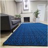 Tapete Carpete Sala Quarto Elegante Geométrico 2,00 X 2,50 Titulo Cor Azul - 1