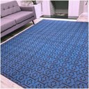 Ver imagem 2 de Tapete Carpete Sala Quarto Elegante Geométrico 2,00 X 2,50 Titulo Cor Azul