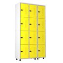 Ver imagem 1 de Armário Roupeiro Aço 12 Portas Academia Guarda Volume Trinco Amarelo