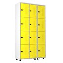 Ver imagem 1 de Armário Roupeiro Aço 12 Portas Academia Guarda Volume Trinco Amarelo