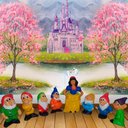 Ver imagem 2 de Kit Branca De Neve E Os 7 Anões em Cerâmica Decorativas Pequena - Casa e Jardim