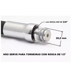 Tubo Flexível Preto de Silicone com Arejador 51cm - 5