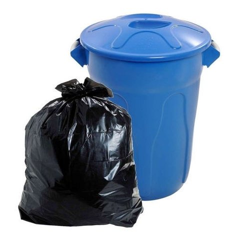 Saco De Lixo 100 Litros Preto Super Reforçado Micra 0,06:Preto