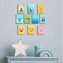 Ver imagem 4 de Kit 10 Placas MDF Infantil Boho Neutro Arco-Íris e Sol A4
