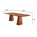 Ver imagem 3 de Conjunto Mesa Noronha 220cm Madeira com 8 Cadeiras Zoe Cinamomo Imbuia/preta