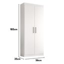 Ver imagem 3 de Armário de Escritório Miriam 2 Portas 1,85m Branco