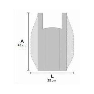 Sacola Plastica 38x48 Reciclada Reforçada Creme C/9Kg