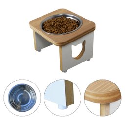 Comedouro Elevado Pet Gato Mdf Linha Básica - Amadeirado - 1