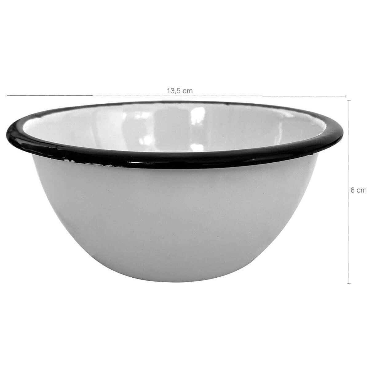 Conjunto 4 Tigelas Esmaltadas Ágata 500ml Bowls para Servir Esmaltados Silva Branco - 3