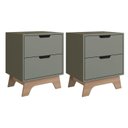 Ver imagem 1 de Conjunto de 2 Mesas de Cabeceira 100% Mdf Alice