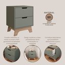 Ver mais imagens de Conjunto de 2 Mesas de Cabeceira 100% Mdf Alice