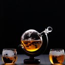 Ver imagem 1 de Decanter Whisky Garrafa Decantador Vinho Vodka Navegação Volta ao Mundo com Dois Copos
